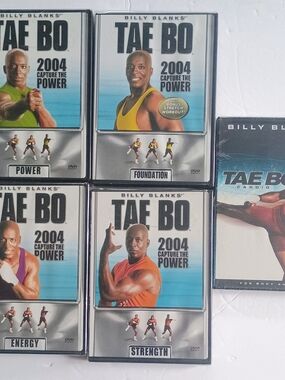 Billy Blanks Tae Bo 2004 Capture the Power Strength Energy Foundation 5 DVDs NEW